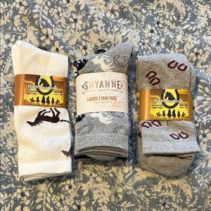 Shyanne and High Meadows horse socks.